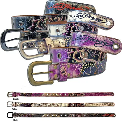 Ed Hardy EH3285 Desert Rose-Kids Girls-Leather Belt • $13.99