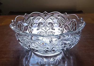 Antique McKee Early American Rock Crystal Glass  Bowl  9 X 4  • $22