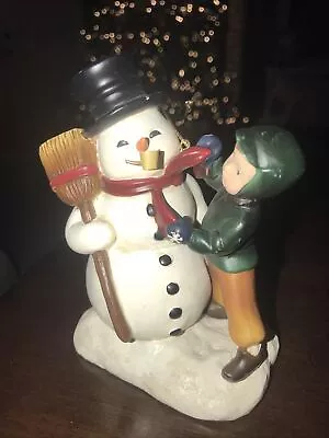 Midwest Cannon Falls Christmas Holiday Figurine Decoration Frosty Snowman Boy  • $19.99