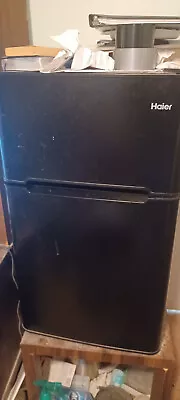 Haier Mini Fridge (Used Good Condition) - Black Freezer Shelves Door Racks • $90