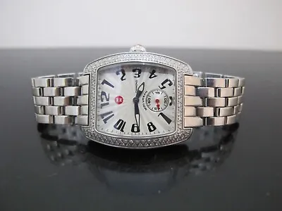 MICHELE Urban Mini Stainless DIAMOND Sapphire Crystal Swiss Bracelet Wrist Watch • $595
