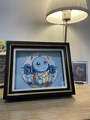 Pokemon Mini Squirtle Anime 3D Art Picture Frame Bedside Home Decor Baby Shower • $44.91