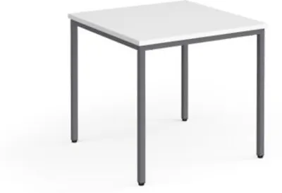 Flexi 25 Square Table With Graphite Frame 800mm X 800mm - White • £174.61