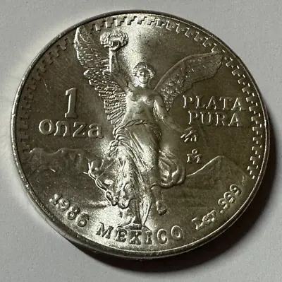 1986 Mexico Silver .999 1 Ounce Libertad Coin • $49.98