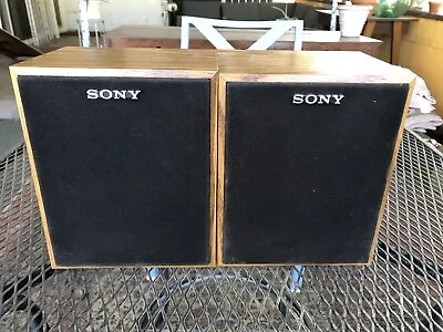 Tested! Working! Sony SS-U21 40W 8 OHMS Stereo Small Pair Bookshelf Speakers • $45