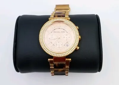 Michael Kors MK5538 Womens Rose Gold Acetate Chronograph Watch #242 • $45.08