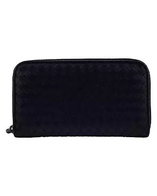 Pre Loved Bottega Veneta Black Leather Long Wallet  -  Wallets • $932