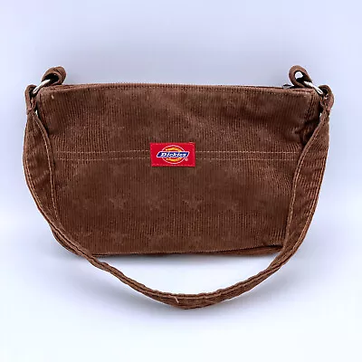 VTG Dickies Y2K Corduroy Stars Shoulder Bag 2000s 90s Yak Pak Zipper Brown • $34.97