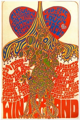 Grateful Dead - Love Circus - Winterland 1967 - Vintage Concert Poster • $14.99