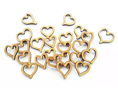 Hearts Love Wooden Craft Shape MDF Blank Embellishment Cutout Decor • £2.60