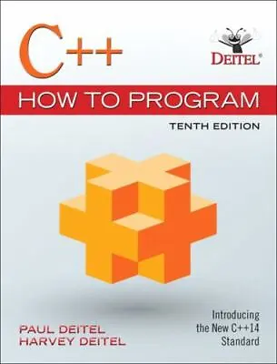 C++ How To Program Deitel HarveyDeitel Paul 9780134448237 • $27.49