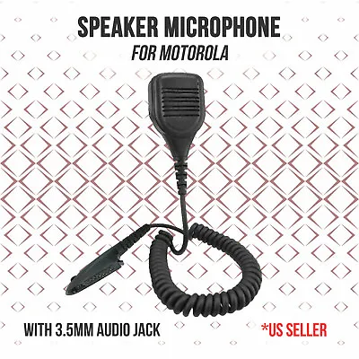 Shoulder Speaker Mic W/ 3.5mm Jack For Motorola 2-Way Radio HT1550 PRO5150 GP650 • $21.99