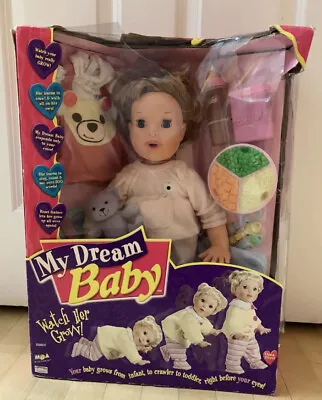 MGA My Dream Baby Interactive Girl Doll 2000 New Vintage Watch Her Grow Up • $180.49