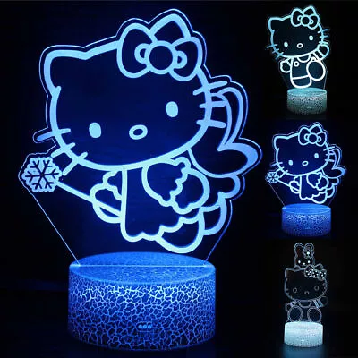 Cute Hello Kitty Night Light 7 Color Change Sleep Lamp With Remote Control Gifts • $24.88