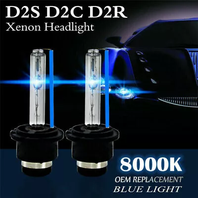 2 Pcs D2S 55W 8000K HID Xenon Replacement Low/High Beam Headlight Lamp Bulbs • $9.88