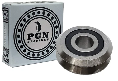 $26.14 • Buy 4 Pack PGN - RM2-2RS 3/8  Rubber Sealed V Groove Roller Ball Bearing
