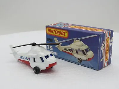 1982 Lesney Matchbox Superfast #75 Helicopter Seasprite Rescue W/Orig. Box Eng. • $18.99