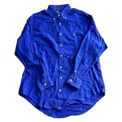 Polo Ralph Lauren Shirt Made In USA Yarmouth Long Sleeve Vintage Mens 15-34 • £29.99
