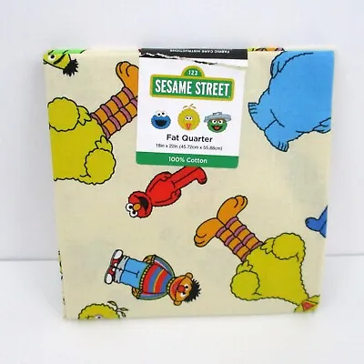 Mad Engine Sesame Street Elmo Big Bird Ernie Fat Quarter Cotton Fabric 18  X 22  • $4.44