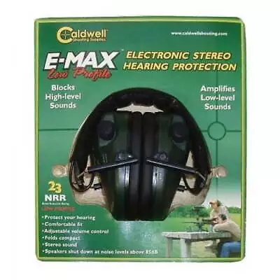 Range Gear E-Max Electronic Hearing Protection Low-Profile Ear Muffs - 487557 • $21.84