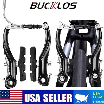 BUCKLOS Mountain Bike Linear Pull V-Brake Caliper Road Bike Brake Set Front/Rear • $12.50