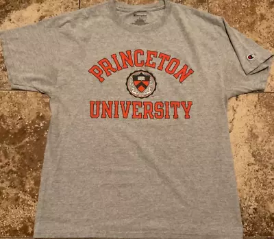 Champion Princeton University Crest Graphic T-shirt ( Mens Large ) Heather Gray • $21.99