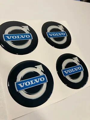 Set Of 4 3D Center Wheel Cap Stickers Volvo Emblem Logo Rims Decal • $14.43