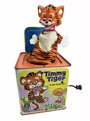 Vintage Tin 1968 Timmy Tiger-in-the-Music-Box Jack In The Box • $30