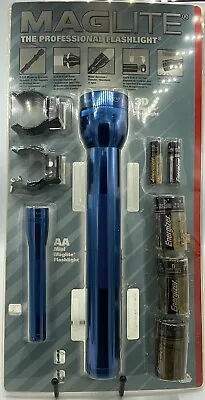 Flashlight Mag-Lite PROFESSIONAL FLASHLIGHT ALUMINUM Maglite Blue 12.5” And 6” • $35.95