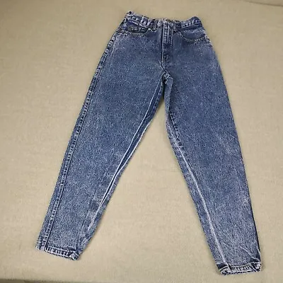 Vtg Womens Mom Jeans Denim Taper Leg High Waist Md Pink Wash Size 7 Actual 24x29 • $21.75