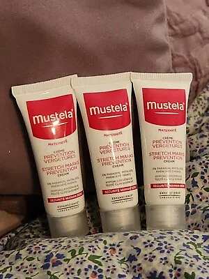 Lot Of 3 Mustela Stretch Marks Cream .33 Oz 10 Ml. Fragrance-free NEW • $8.99