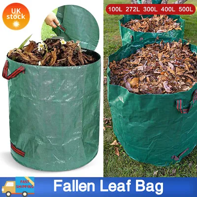 Heavy Duty Garden Waste Bag Reusable Waterproof Refuse Sack For Leaves Grass Bin • £5.99