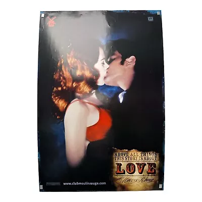 MOULIN ROUGE MOVIE POSTER Advance ORIGINAL LOVE 27x40 NICOLE KIDMAN Kissing • $48