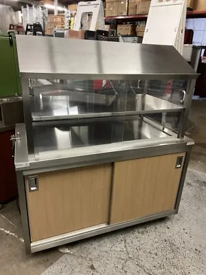 55  X 30  Food Display Cart Heated Pass Thru Top Dry Storage Cabinet Duke #1676 • $579.99