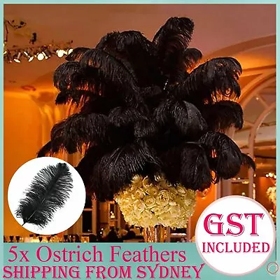 5pcs 35-40cm Extra Large Ostrich Feathers Plume Centerpiece DIY Wedding Decor AU • $12.45