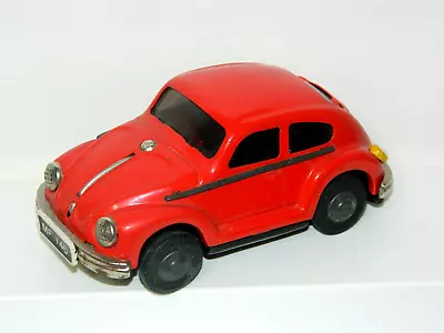 Vintage 1970's Voiture Tin Friction Volkswagen Red Beetle VW BUG Toy Car  MF 146 • $6.99