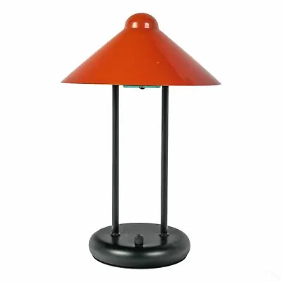 Red Postmodern Desk Lamp Cone Shade Memphis Design George Kovacs Style Sonneman • $325