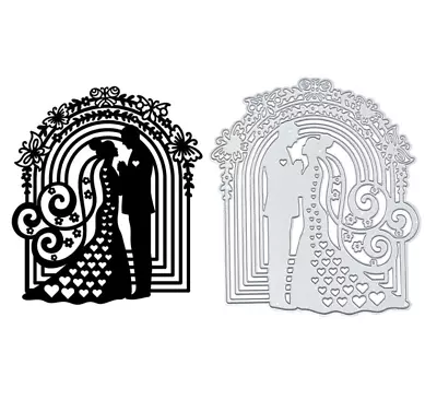 Wedding Couple Metal Cutting Dies Stencil Scrapbooking Embossing Album DIY Craft • £3.69