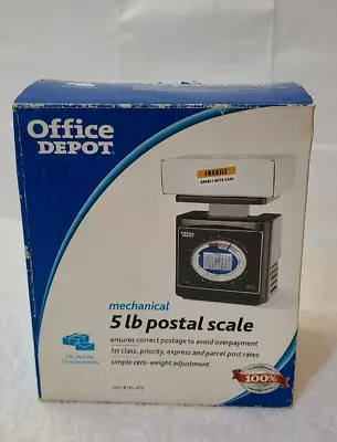 Black Office Depot Mechanical 5 Lb. Postal Scale (od-ps5) N-Great Shape CIB • $7.99