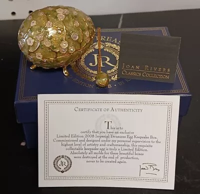 Joan Rivers Imperial Treasures Limited Edition 2008 Faberge Egg W/Necklace • $99.95