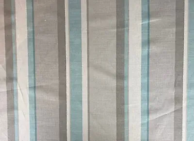 Laura Ashley Eaton Stripe Fabric Duck Egg Curtains Soft Furnishing Material P M • £8