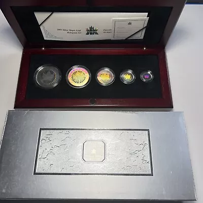 2003 Canada Silver Maple Leaf Hologram 5 Coins Set With Box & COA - PLEASE READ • $129.99