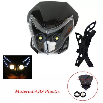$39.99 • Buy Motorcycle Modification Front LED Cover Fairing Dual Street Fighter Headlight