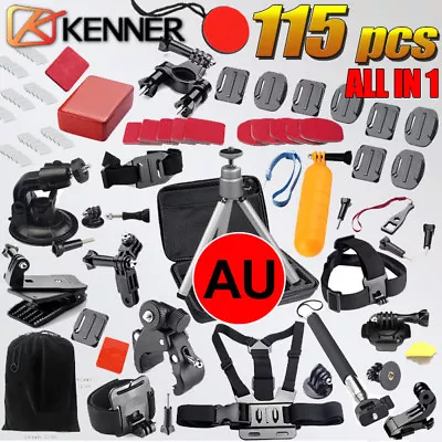 $24.50 • Buy Accessories Pack Head Chest Monopod Bike Surf Mount For GoPro Hero 5 4 3+ 3 2