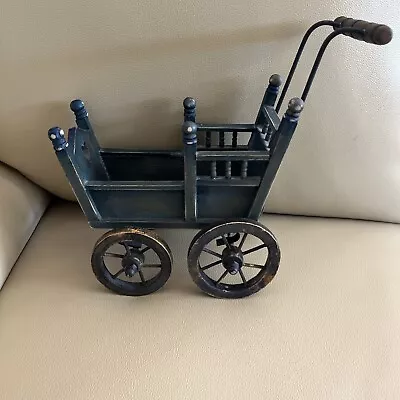 Wooden Doll Stroller Buggy Antique Vintage Rustic Style Doll Wagon Decoration • $24