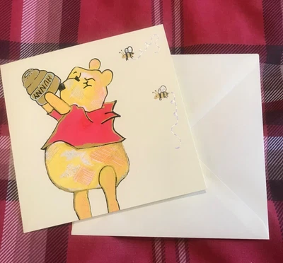 £3.50 • Buy Blank Hand Painted Card. Pooh Bear