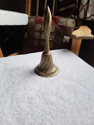 Vintage Brass Bell Swirl Twist Design With Threaded Handle GUC SEE PICTURES***** • $16