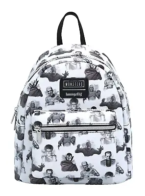 LOUNGEFLY UNIVERSAL MONSTERS Icons Mini Backpack NWT Frankenstein Mummy Wolfman • $78