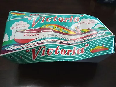 Vintage Schylling Victoria Steam Powered Engine Toy Boat Tin • $10