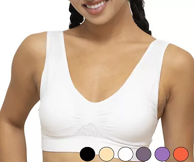 Seamless Support Wireless Comfort Bra Breathable Mesh Stretch Sports Freedom Bra • $11.95